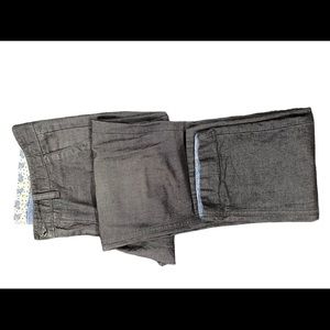 Grey wool casual dress pants